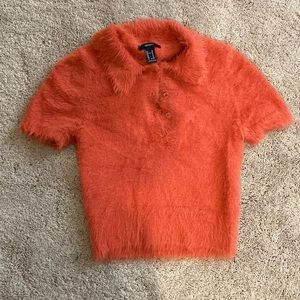 Orange crop top
